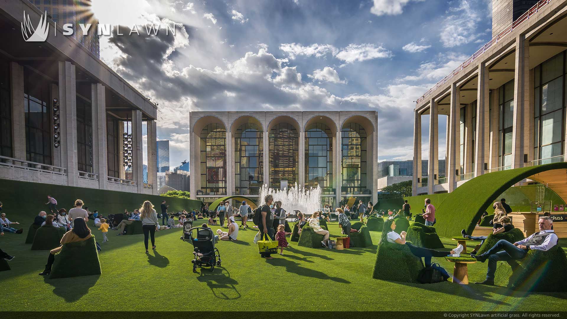 Art Installation at Josie Robertson Plaza Lincoln Center New York Open