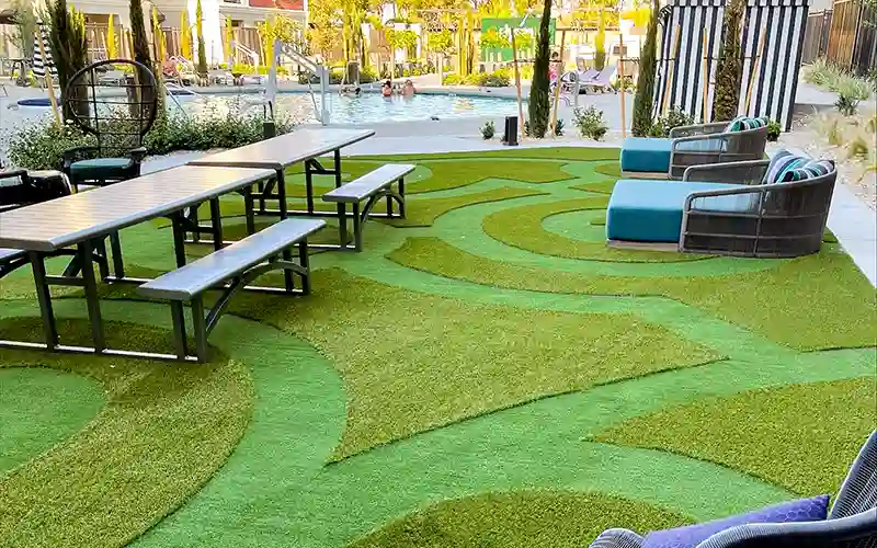 image of SYNLawn artificial grass at Elysium Las Vegas Nevada