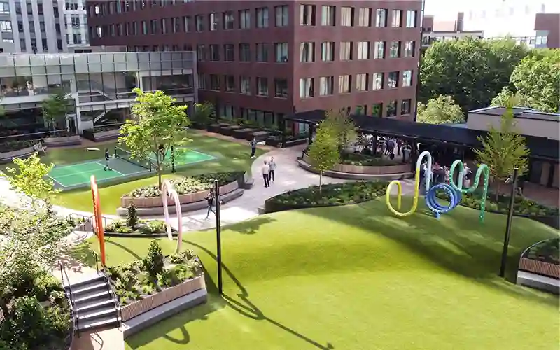 image of SYNLawn artificial grass at Kendall Square Green Garage
