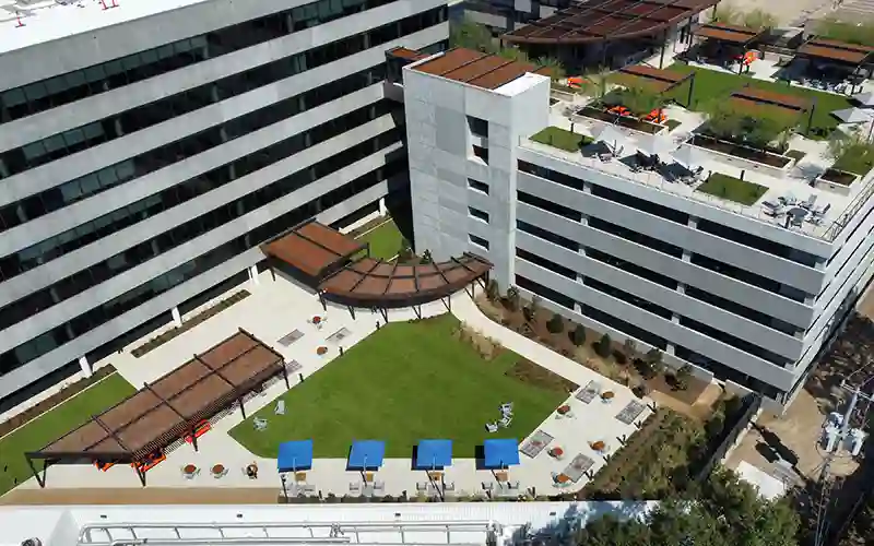 image of SYNLawn artificial grass at commercial office park