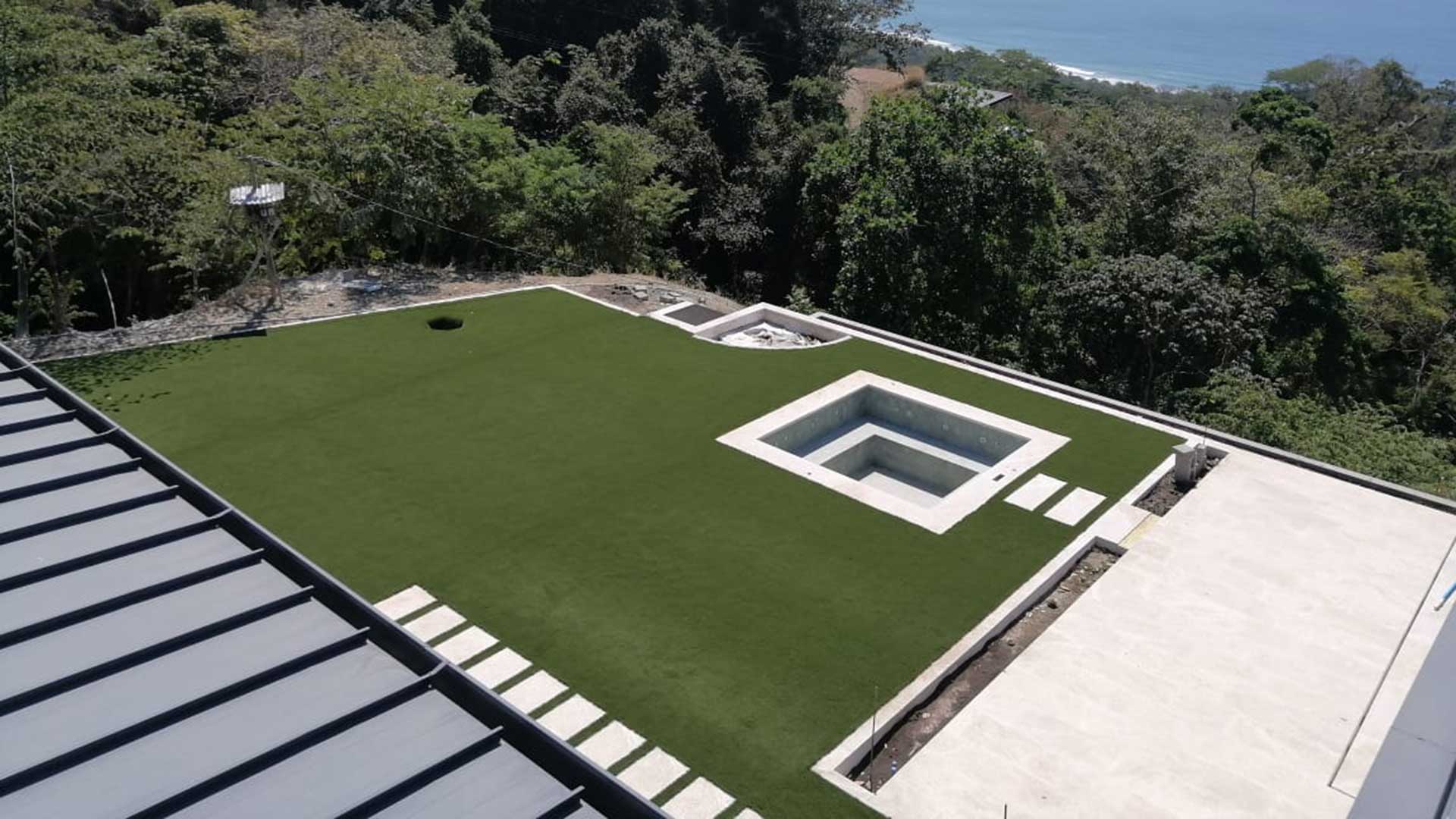 Chic Pool Patio Built for Luxurious Ocean View House in Costa Rica